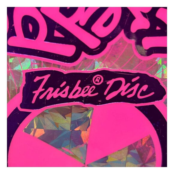 Vintage Frisbee Disc Pink Holographic Shredder Flying Disc Ultimate Sport Toy - Picture 4 of 12
